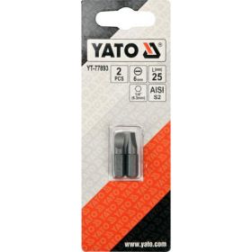 YATO KOŃCÓWKA 1/4"x25mm PŁASKA 6mm /2szt. YT-77893