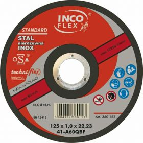 INCOFLEX TARCZA METAL INOX  125*1,0 M411-125-1.0-22B60Q