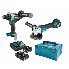 MAKITA ZESTAW COMBO 18V DLX2431TJ (DDF486+DGA513) 3x5,0Ah MAKPAC DLX2431TJ