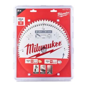 MILWAUKEE ZESTAW TARCZ TWIN PACK 254mm x 30mm 60z+80zz /2szt. 4932479576