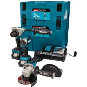 MAKITA.ZES.COMBO 18V DLX3157TJ (DDF486+DGA506+DHR243) 3x5,0Ah 2x MAKPAC DLX3157TJ