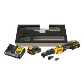 DEWALT GRZECHOTKA 12V DCF500L2G Z ADAPTERAMI 1/4" 3/8" 1/2" HEX 1/4" 2x3,0Ah DCF500L2G-QW