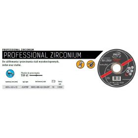 INCOFLEX TARCZA DO METALU  400 x 4,0 x 32mm PROFESIONAL ZIRCONIUM DO STALI WYSOKOSTOP./ŻELIW/STALIW M412-400-4.0-32A24T