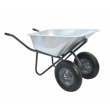 AWTOOLS TACZKA OGRODOWA 100L DWA KOŁA MISA OCYNK./ WZMACNIANA