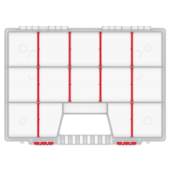 KISTENBERG ORGANIZER NARZĘDZIOWY NORT 16 CZERWONY KNO40307T
