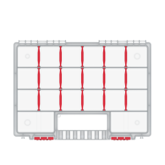 KISTENBERG ORGANIZER NARZĘDZIOWY NORT 14 CZERWONY KNO35255T