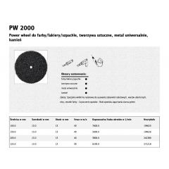 KLINGSPOR POWER WHEEL PW2000 150mm x 13mm x 13mm  WŁÓKNINA TWARDA 194626