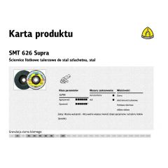 KLINGSPOR ŚCIERNICA LISTKOWA WYPUKŁA SMT626 SUPRA 115mm gr. 40 231751