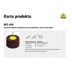 KLINGSPOR ŚCIERNICA LISTKOWA TRZPIENIOWA NCS600  80mm x 50mm x 6mm gr.100 258945