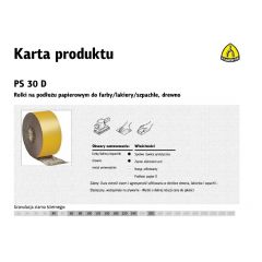 KLINGSPOR ROLKA NA PODŁOŻU PAPIEROWYM PS30D 150mm gr.100  (50mb) 267055