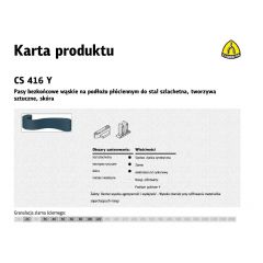 KLINGSPOR PASY BEZKOŃCOWE DO CYKLINIARKI 200mm x 750mm gr. 40 CS416Y /10 szt. 307085