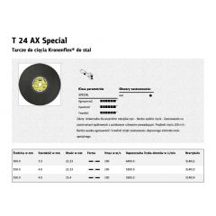 KLINGSPOR TARCZA DO CIĘCIA METALU 400mm x 4,0mm x 25,4mm T24AX Special 314035