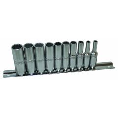 ASTA NASADKI RĘCZNE DŁUGIE 12KT 1/4" NA ASTA NASADKI RĘCZNE 12KT 1/4" NA SZYNIE 4-13mm 542SET10-12