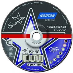 NORTON TARCZA STARLINE DO METALU 125mm x 3.0mm x 22.22mm -T42 A30P 66252837276