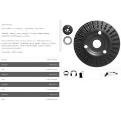 TARPOL TARNIK SKOŚNY FI = 125mm x 3 x 22,2mm,  GŁADŹ WSTĘPNA  T-12 TT12