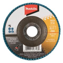 MAKITA ŚCIERNICA LISTKOWA ECONOMY 125x22,23mm P 80 METAL, STAL NIERDZEWNA D-74245