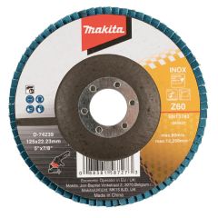 MAKITA ŚCIERNICA LISTKOWA ECONOMY 125x22,23mm P 60 METAL, STAL NIERDZEWNA D-74239