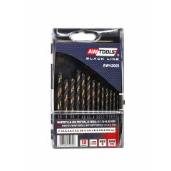 AWTOOLS WIERTŁO METAL HSS M2 KPL. 13szt./1.5 - 6.5mm/ PREMIUM AW42001BL