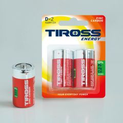 TIROSS BATERIA R20 2szt. TS-R20P-2BP