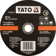 YATO TARCZA DO CIĘCIA METALU 115x2,5x22mm YT-5921