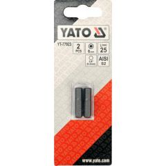 YATO KOŃCÓWKA 1/4"x25mm HEX H6 /2szt. YT-77923