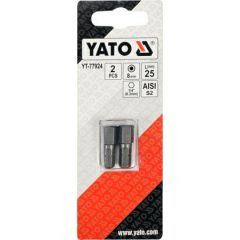 YATO KOŃCÓWKA 1/4"x25mm HEX H8 /2szt. YT-77924