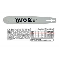 YATO PROWADNICA ŁAŃCUCHA 15" 3/8"V YT-84932