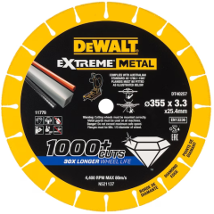 DEWALT TARCZA METAL 355x3,3x25,4mm DIAMENTOWA DT40257-QZ