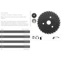 TARPOL TARNIK UNIWERSALNY FI = 230mm x 3 x 22,2mm  T-33 TT33