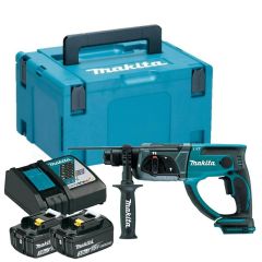 MAKITA MŁOTOWIERTARKA Z OPCJĄ KUCIA 18V 1,9J 2x3,0Ah DHR202RFJ DHR202RFJ