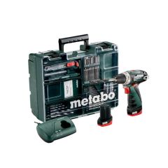 METABO WIERTARKO-WKRĘTARKA 10,8V 34/17Nm 2x2,0Ah LI-ION + 63szt. OSPRZĘTU POWERMAXX BS SET 600080880