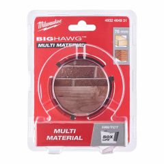 MILWAUKEE OTWORNICA BIG HAWK  76mm MULTI MATERIAL 4932464931