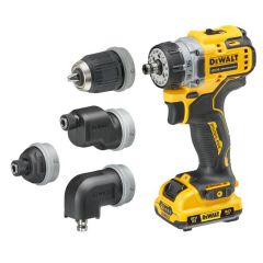 DEWALT WIERTARKO-WKRĘTARKA 12V 2x3,0Ah WYMIENNE GŁOWICE DCD703L2T DCD703L2T-QW