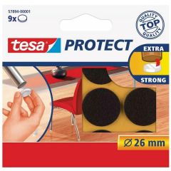 TESA PODKŁADKI FILCOWE 26mm BRĄZ 9szt. 57894-00001-01