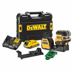 DEWALT.LASER LINIOWY 12/18V DCE825D1G18 ZIELONY + 5-PUNKTOWY 1x2,0Ah DCE825D1G18-QW