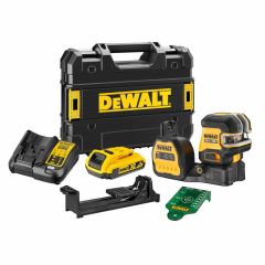 DEWALT.LASER LINIOWY 12/18V DCE822D1G18 ZIELONY + 2-PUNKTOWY 1x2,0Ah DCE822D1G18-QW