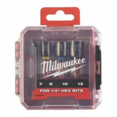 MILWAUKEE KOŃCÓWKA Z NASADKĄ MAGNETYCZNA HEX ZESTAW 7/8/10/13mm (65mm) 4932492445