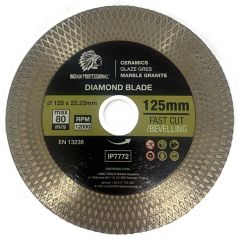 TARCZA DIAMENTOWA 125mm x 1,9mm x 22,2mm FAST CUT  INDIAN PROFESSIONAL IP7772