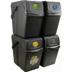 KEDEN KOSZ NA ŚMIECI SORTIBOX - ANTRACYTOWY ISWB25S4-S433