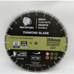 TARCZA DIAMENTOWA 350mm SEGMENT TURBO CUT  INDIAN PROFESSIONAL IP7782