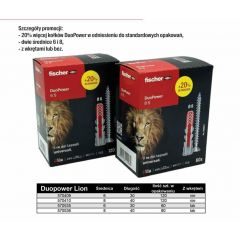 FISCHER KOŁEK DUOPOWER 8x40 100szt. +20% GRATIS 570410