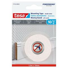 TESA TAŚMA DWUSTRONNA POWERBOND 5m x 19mm NA TAPETY I TYNK 77743-00007-00