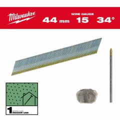 MILWAUKEE SZTYFTY WYKOŃCZENIOWE, 15G, GŁOWA TYPU D 44mm GALWANIZOWANE DO M18 CN15GA /2500szt. 4932492576