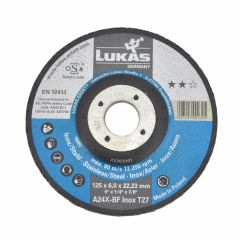 LUKAS TARCZA DO SZLIFOWANIA 125mm x 6,0mm A24X-BF INOX AS003101V9802