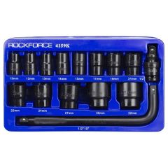 ROCKFORCE NASADKI UDAROWE kpl. 15el.1/2"  6-KĄT. (10-32mm) RF-4159K