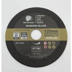 TARCZA DIAMENTOWA 125mm x 2,0mm x 22,2mm GRINDING BLADE /INDIAN PROFESSIONAL IP7788