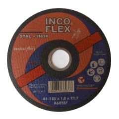 INCOFLEX TARCZA DO CIECIA STALI + STAL NIERDZEWNA (INOX) 125 x 1,0 x 22,2mm MN411-125-1.0-22A60Q