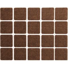 VOREL PODKŁADKI FILCOWE 20 x 20mm BRĄZOWE   74861 74861